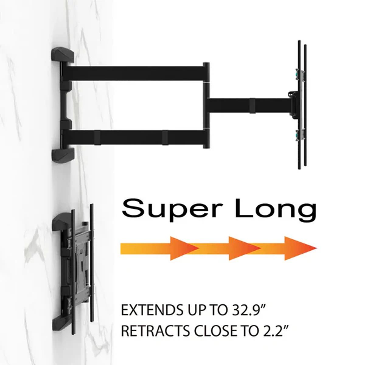 GENERICO - MONTECH - Rack Giratorio TV 30 a 70 Pulg / Brazo extendido 83 cm