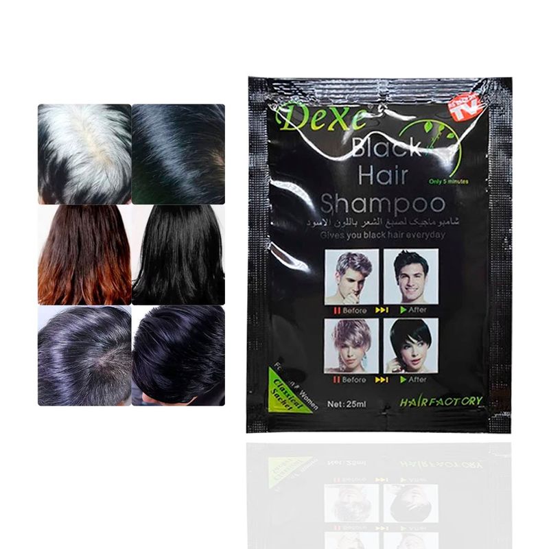 DEXE - TINTE  BLACK HAIR OSCURECE CABELLO Y BARBA  1SET