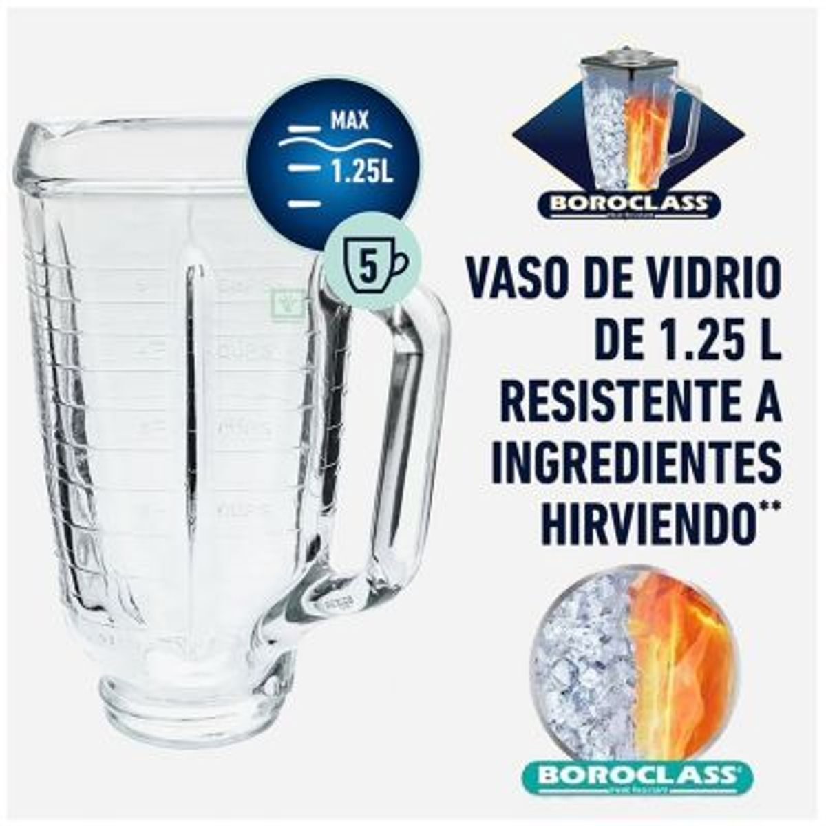 OSTER - Vaso Oster para licuadora Clásica de Vidrio Pyrex