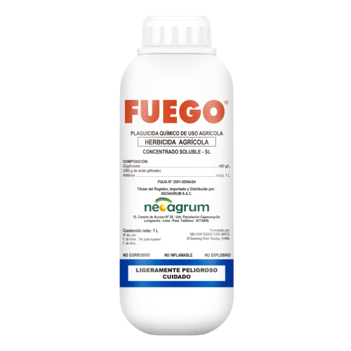 GENERICO - FUEGO 480g 1L  HERBICIDA AGRÍCOLA