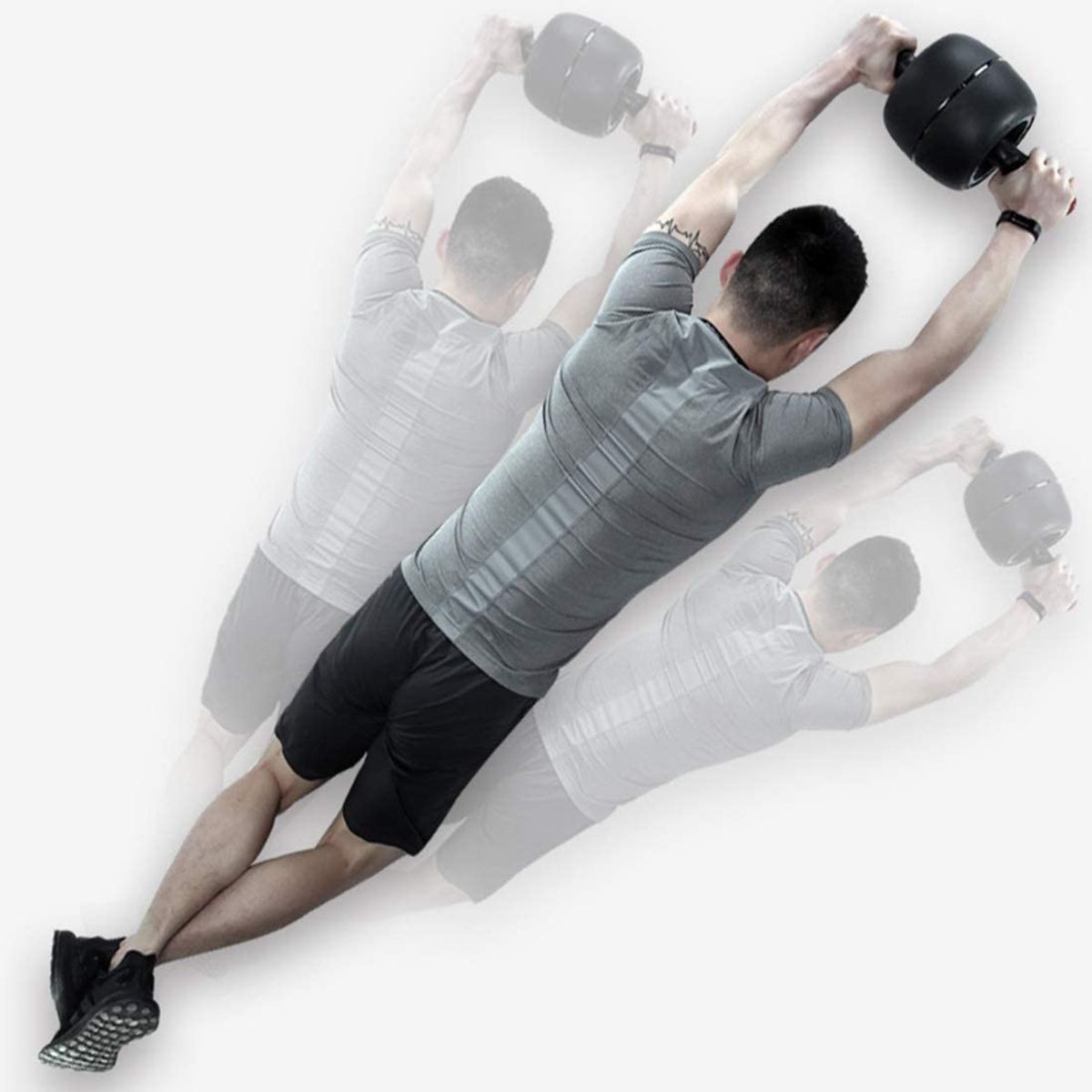 GENERICO - Rueda Abdominal Abdomen De Acero Calidad A1 Retráctil