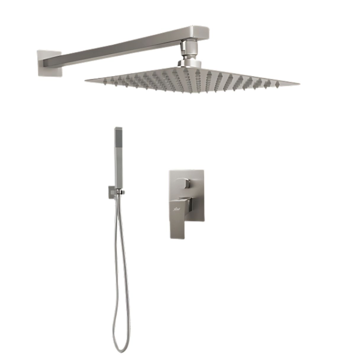 XM - MEZCLADORA DE DUCHA Y TELEFONO CUADRADO SATINADO MT304-010D102