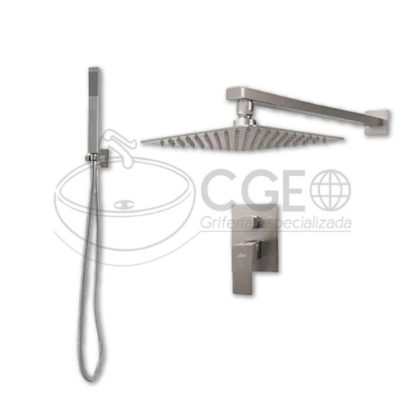 XM - MEZCLADORA DE DUCHA Y TELEFONO CUADRADO SATINADO MT304-010D102