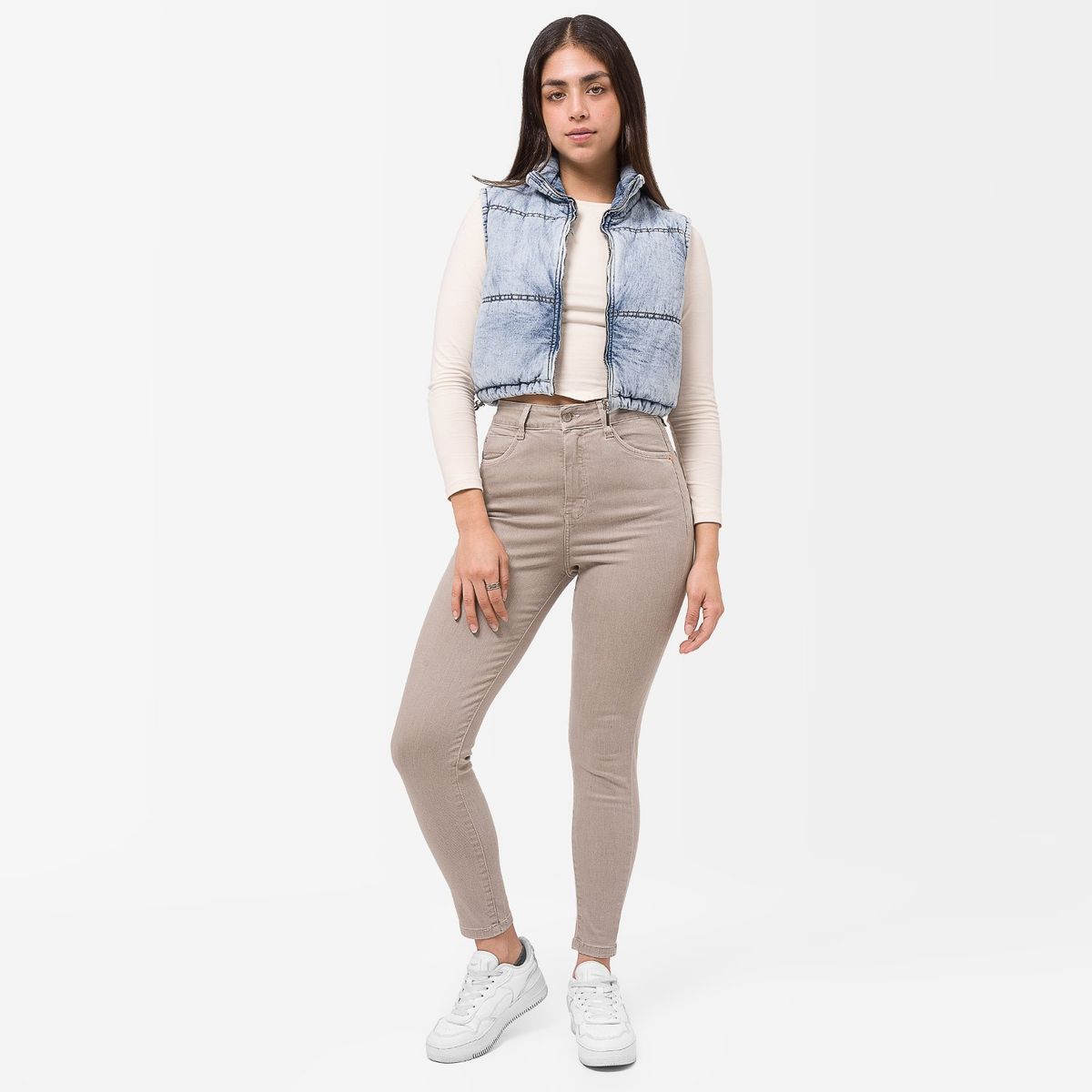 SQUEEZE - Pantalon Drill Stretch Mujer Ingrid Colors Squeeze