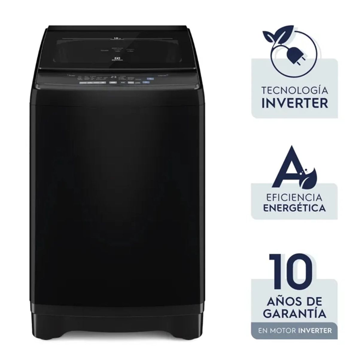 ELECTROLUX - LAVADORA ELECTROLUX 18 KG CARGA SUPERIOR INVERTER EWIP18F2XSWB NEGRO