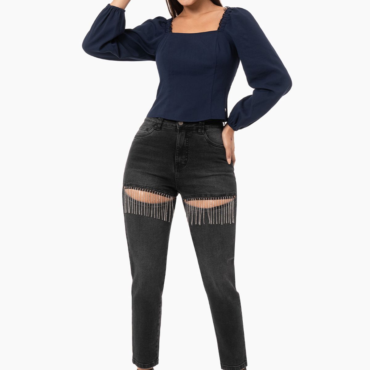 GOCCOS - Pantalon Denim Stretch Mujer Nagore Goccos