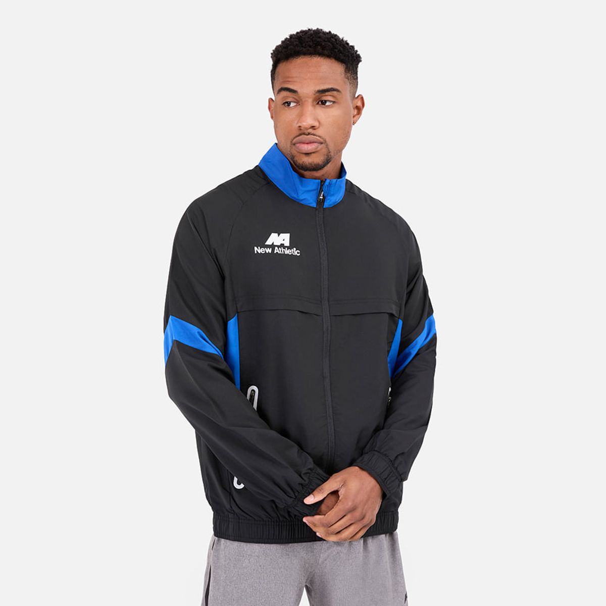 NEW ATHLETIC - Cortaviento New Athletic Warry Negro Con Turquesa Hombre