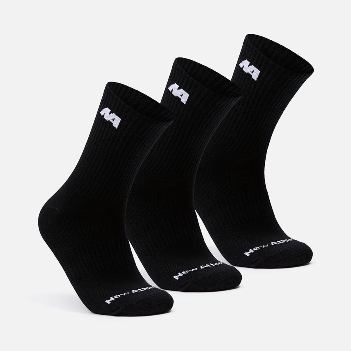 NEW ATHLETIC - Medias Pack De 3 New Athletic Canillera48 Negro Unisex_.