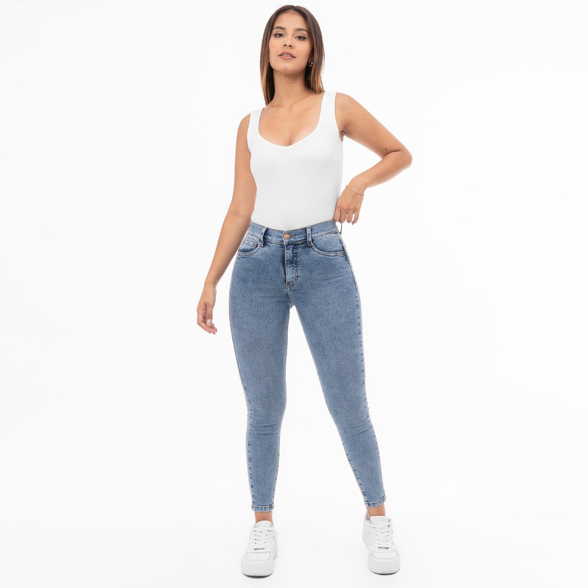 FITS ME - Pantalon Denim Stretch Mujer Nury C Fits Me