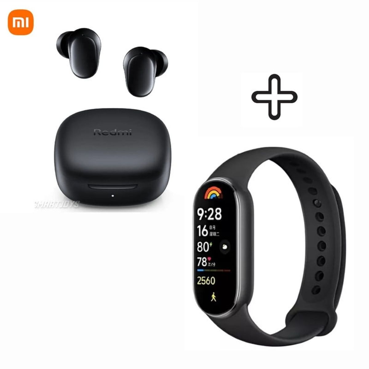 REDMI - Audifono Bluetooth Redmi Buds 6 Play Negro + Xiaomi Smart Band 9 - Negro