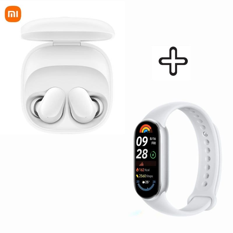 REDMI - Audifono Bluetooth Redmi Buds 6 Play Blanco + Xiaomi Smart Band 9 - Silver