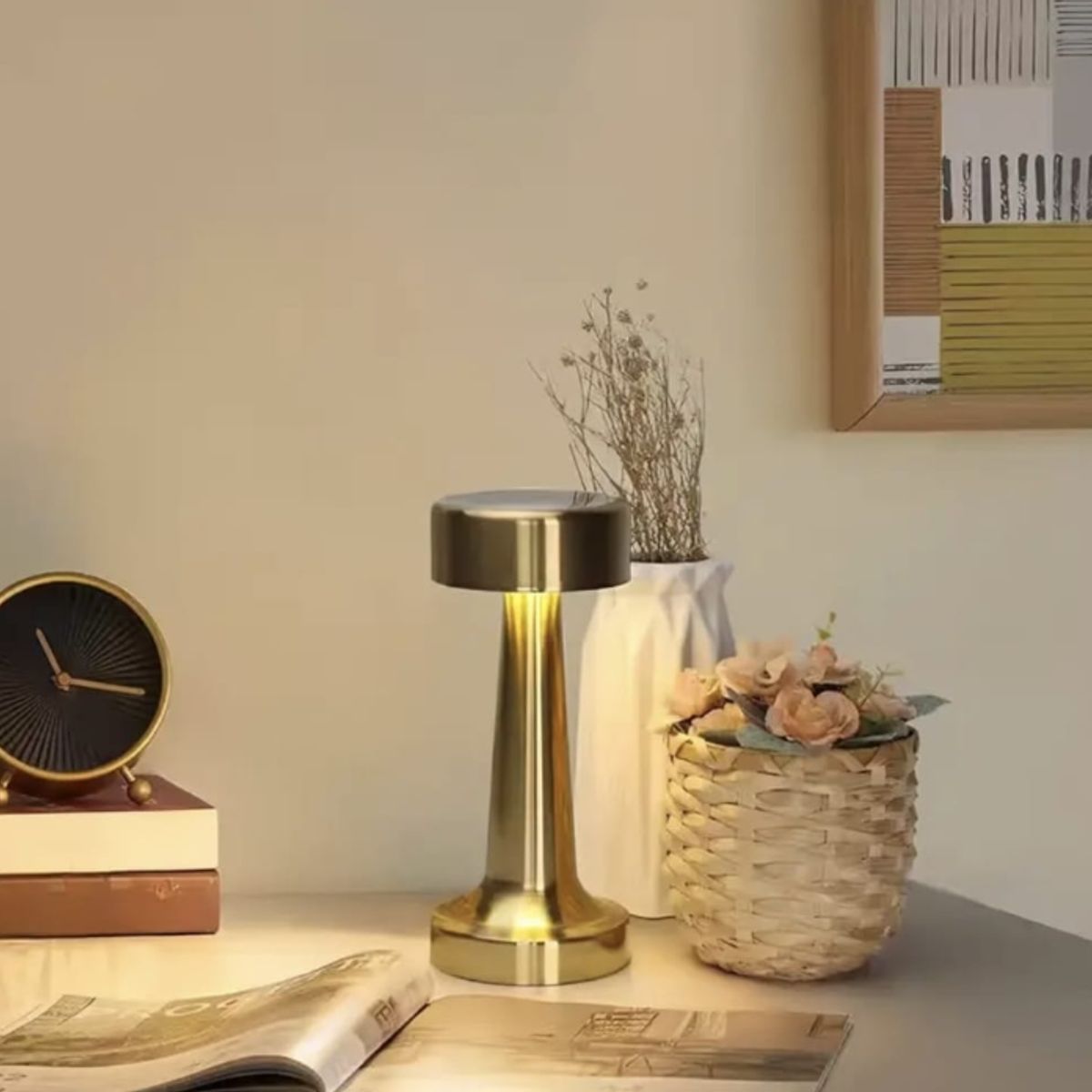 GENERICO - LÁMPARA TOUCH ELEGANTE ACERO INOX