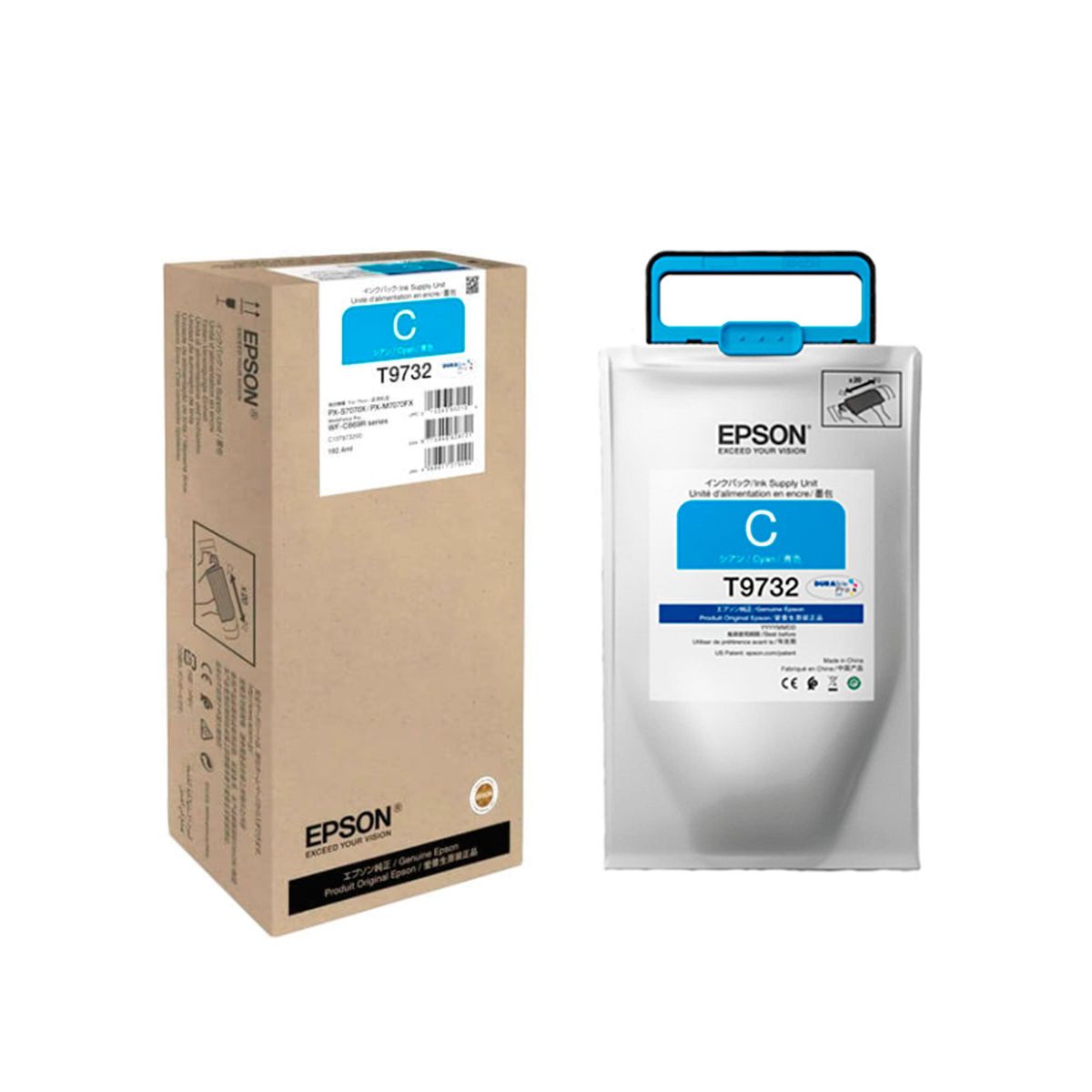 EPSON - BOLSA DE TINTA EPSON DURABRITE PRO T973220 COLOR CYAN P/N: T973220