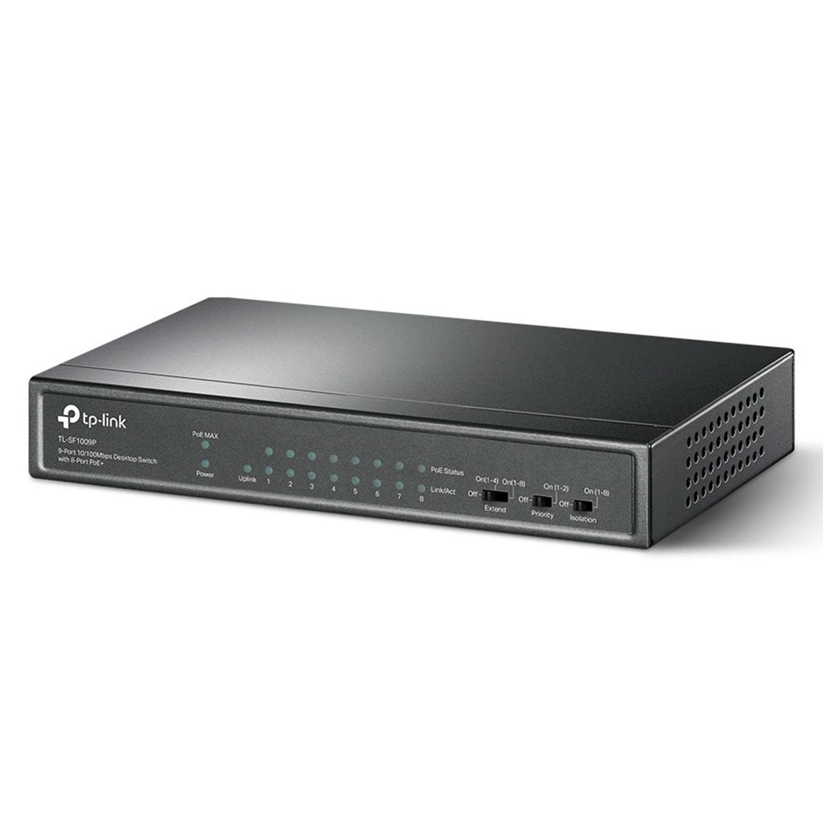 TP LINK - TP-LINK TL-SF1009P Switch PoE 8 Puertos 10/100 1Uplink 65W