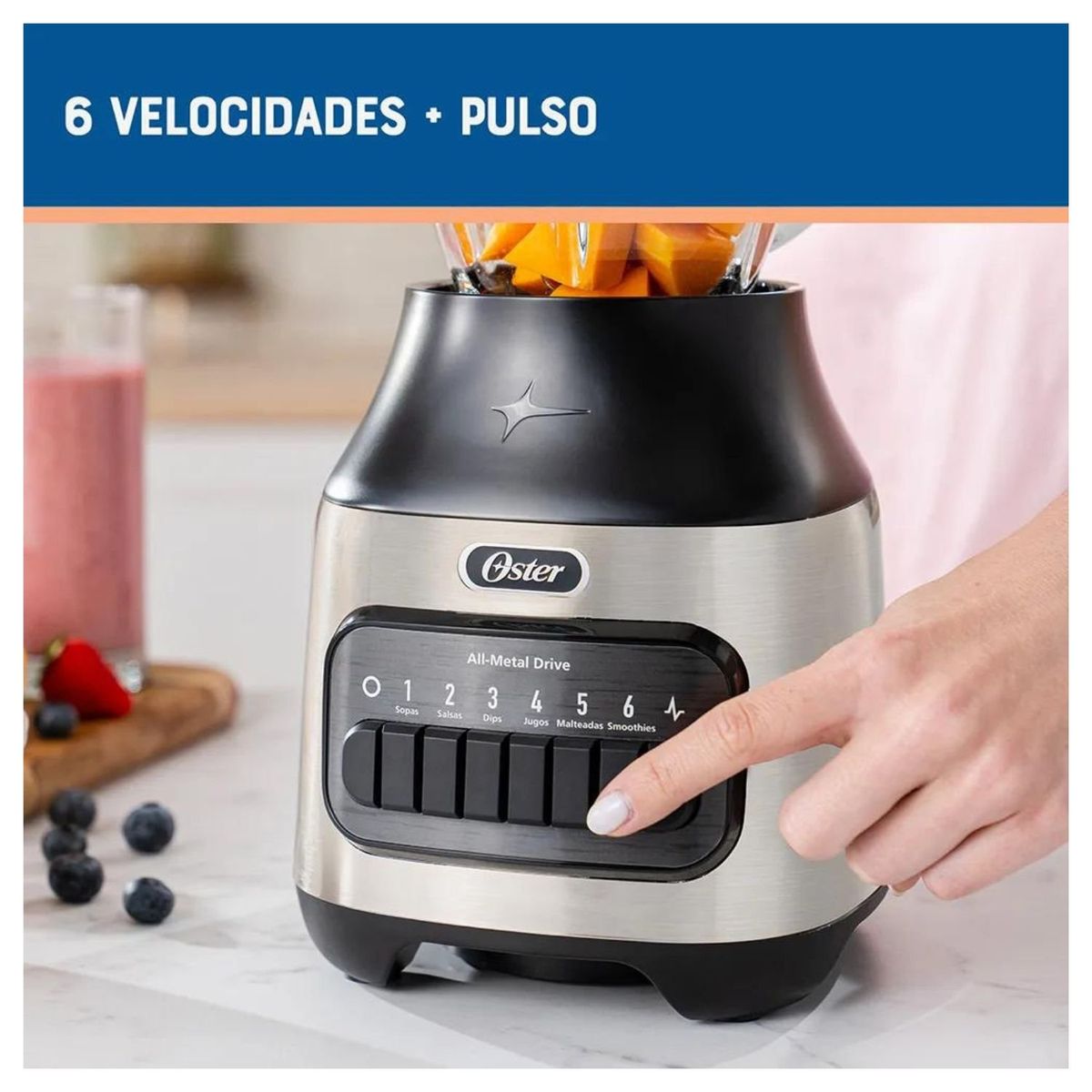 OSTER - Licuadora Oster BLSTPEG NPB Potencia Pico 800 W