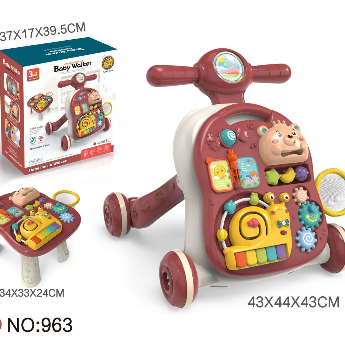 GENERICO - Caminador y Andador 2 en 1 Musical