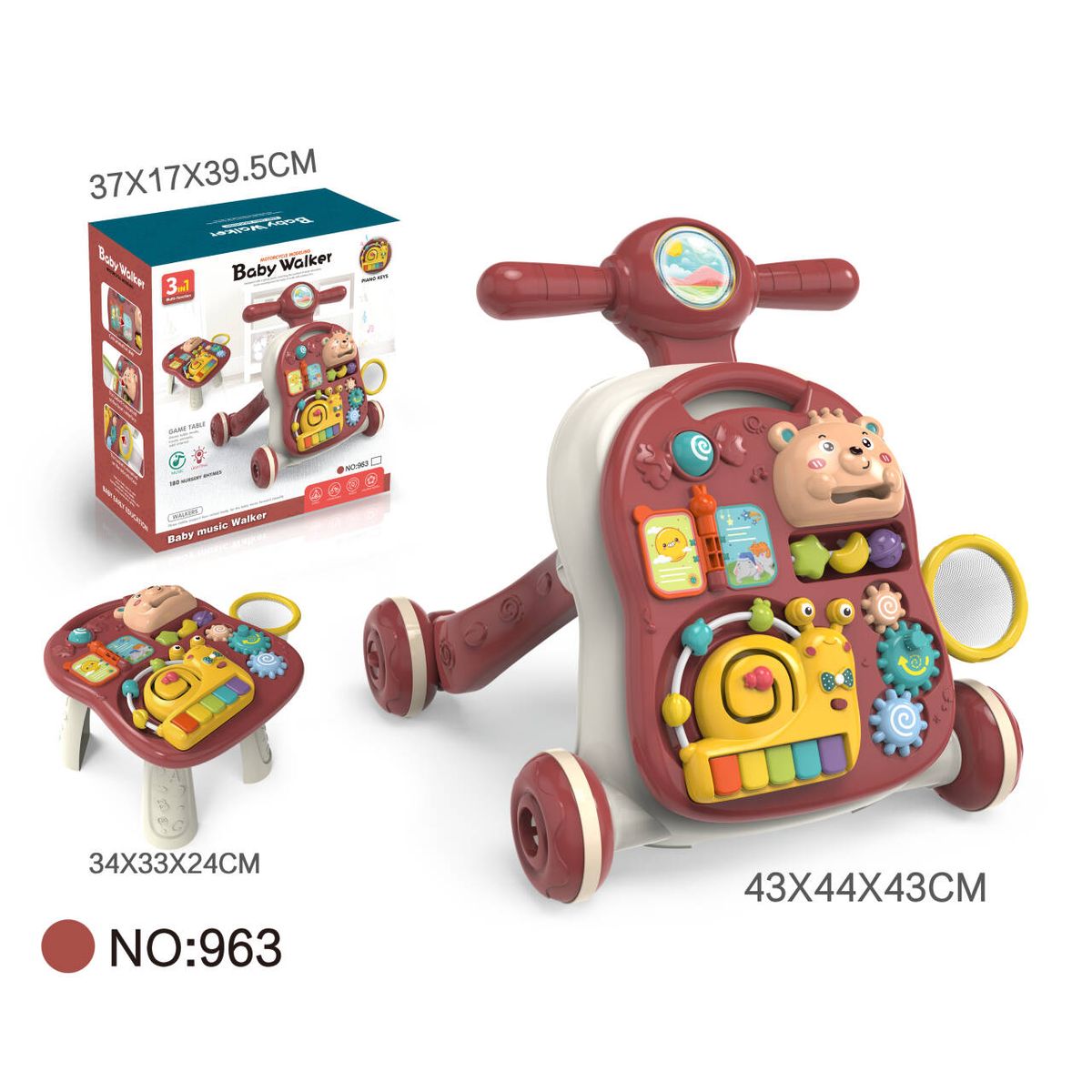 GENERICO - Caminador y Andador 2 en 1 Musical