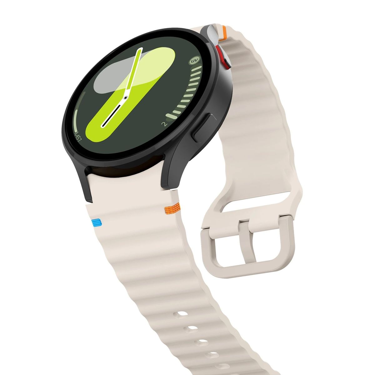 GENERICO - Correa Silicona Sport para SAMSUNG WATCH 7 - Beige