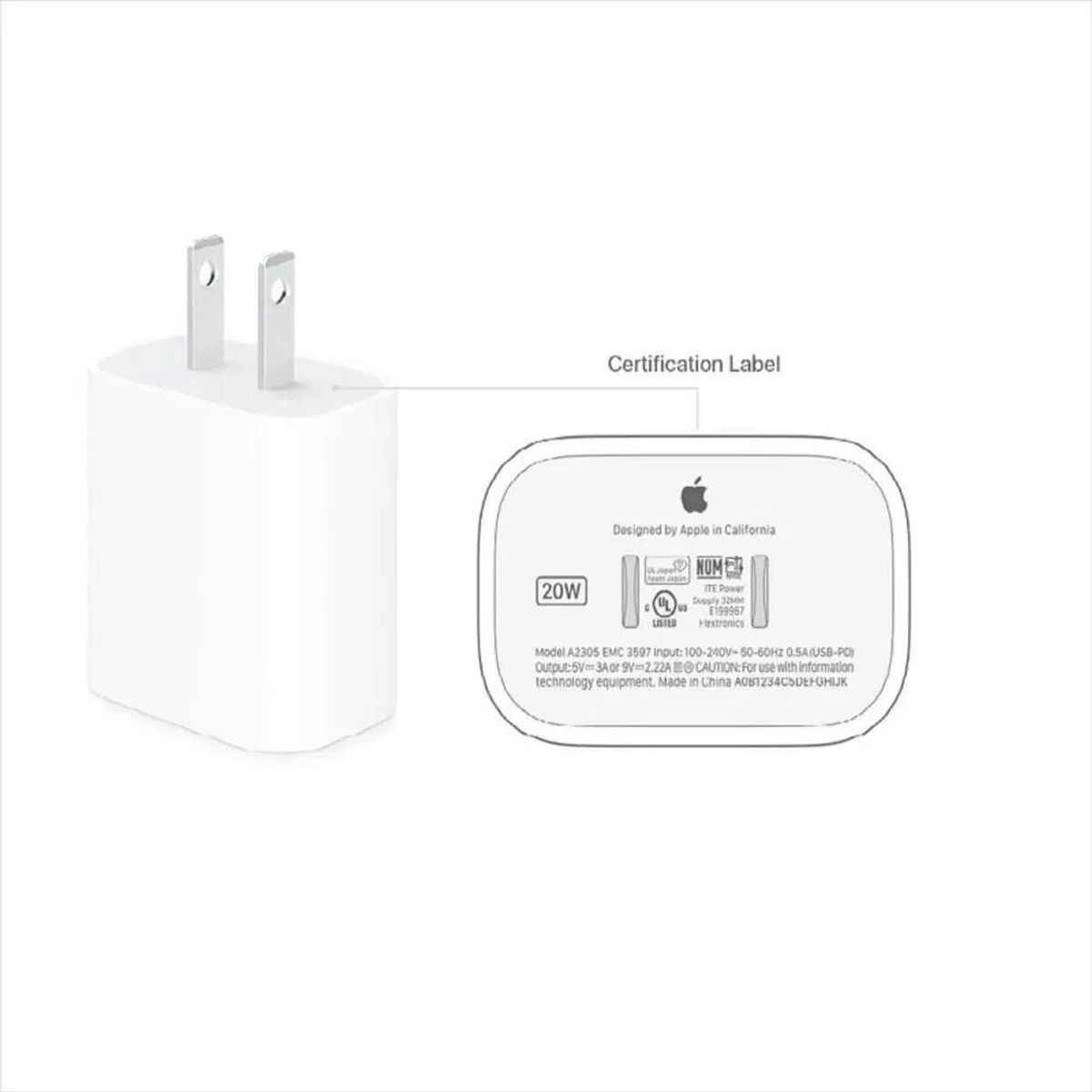 GENERICO - Cargador Para iPhone  Tipo C de 20W