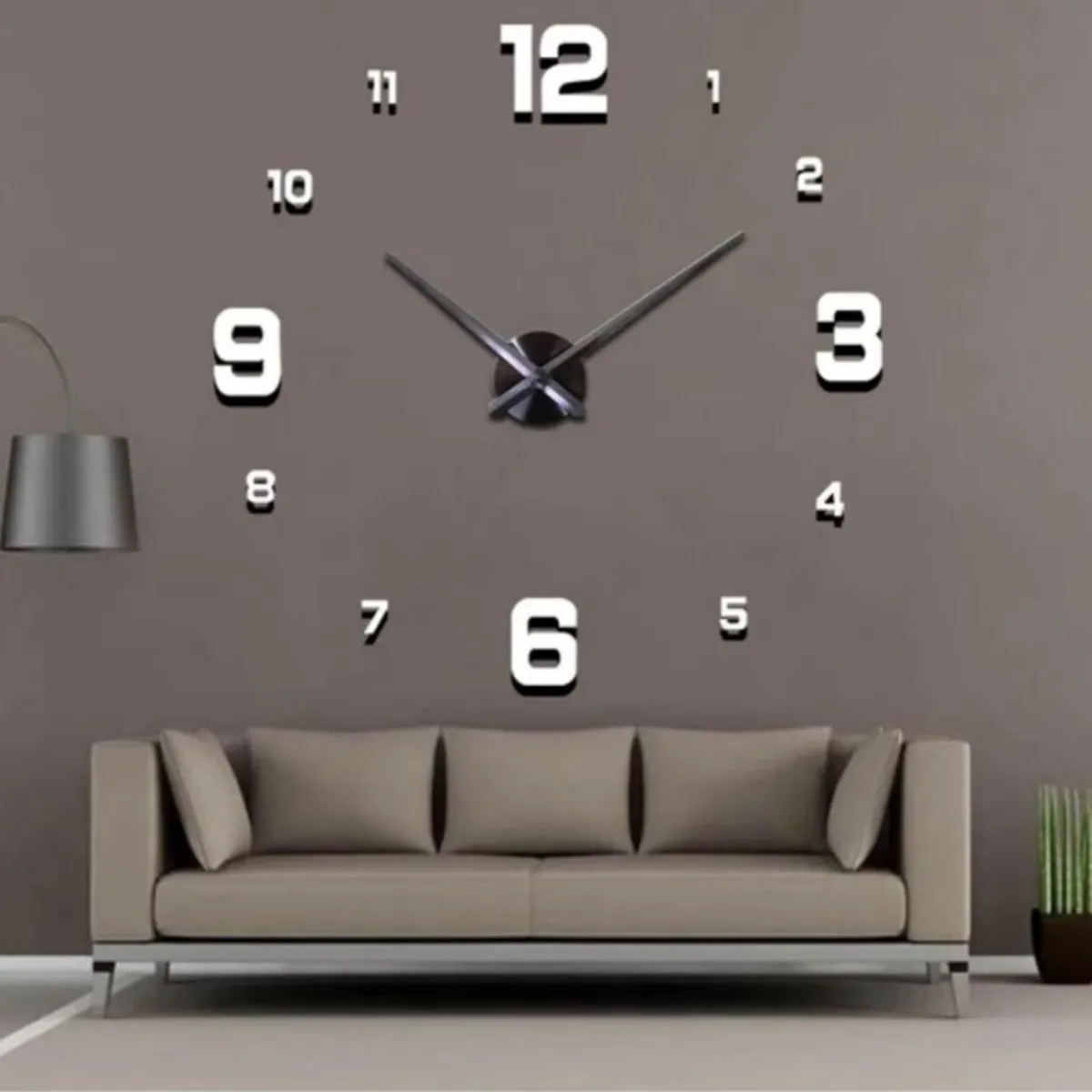 GENERICO - Reloj 3D Grande con Relieve Decorativo Moderno de Casa Habitacion