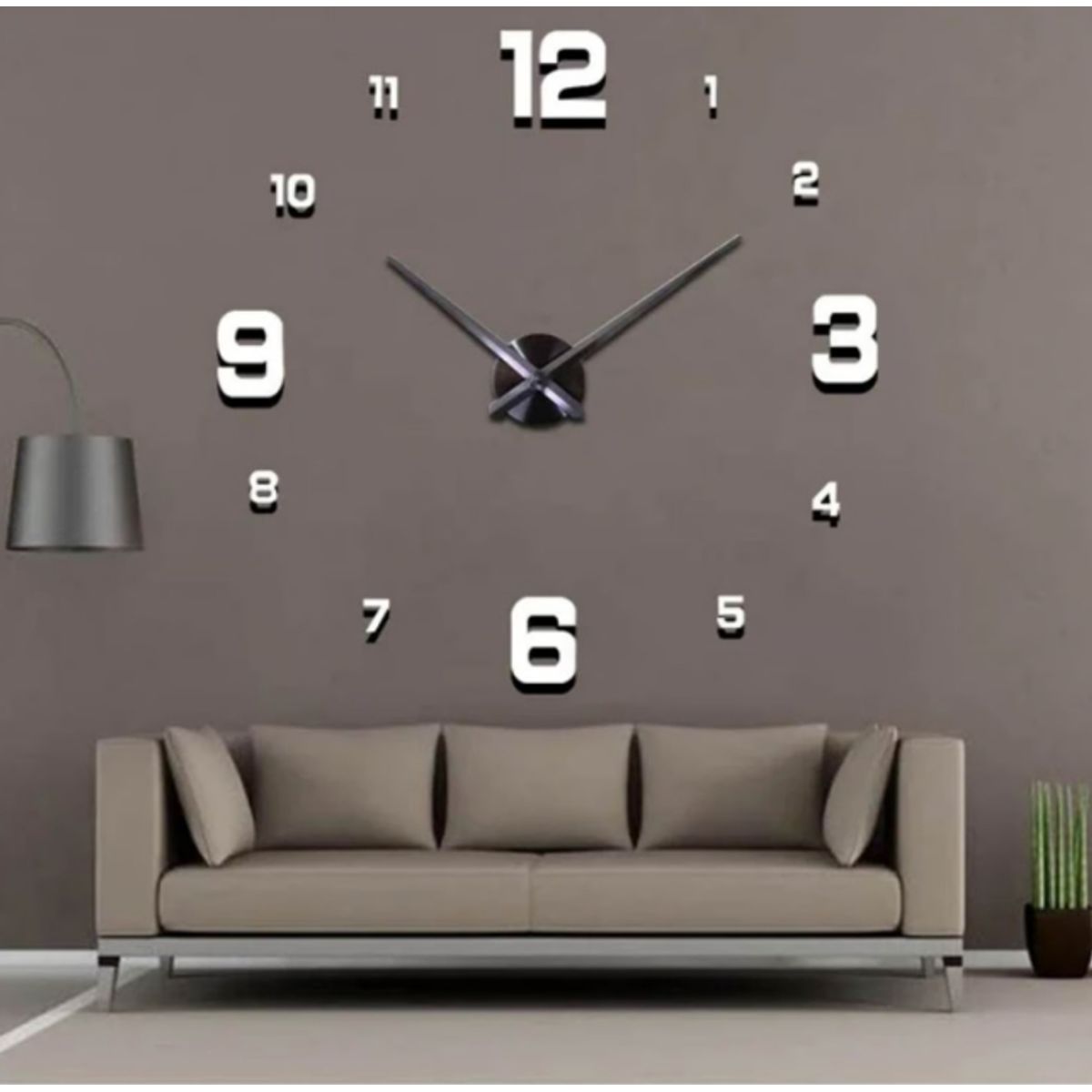GENERICO - Reloj 3D Grande con Relieve Decorativo Moderno de Casa Habitacion