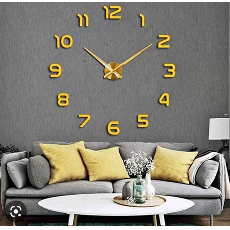 GENERICO - Reloj 3D Grande con Relieve Decorativo Moderno de Casa Habitacion