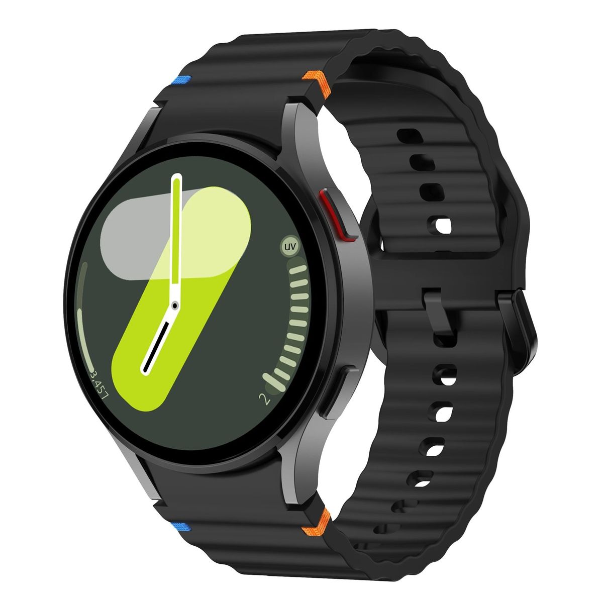 GENERICO - Correa Silicona Sport para SAMSUNG WATCH 7 - Negro