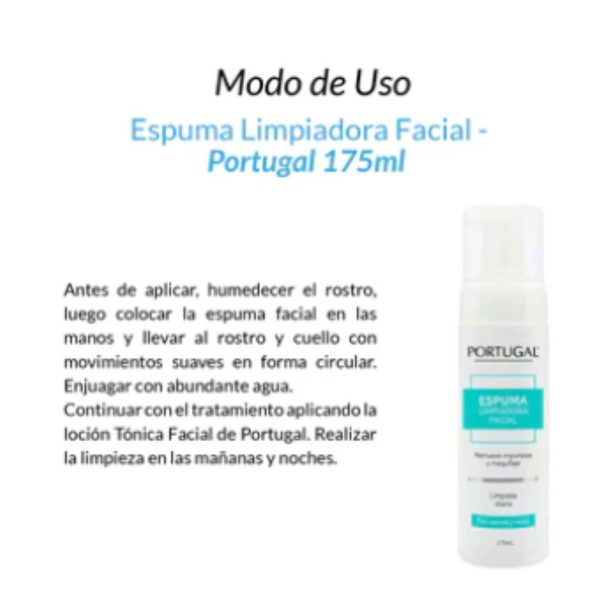 GENERICO - Espuma Limpiador Facial  Portugal 175ml_.