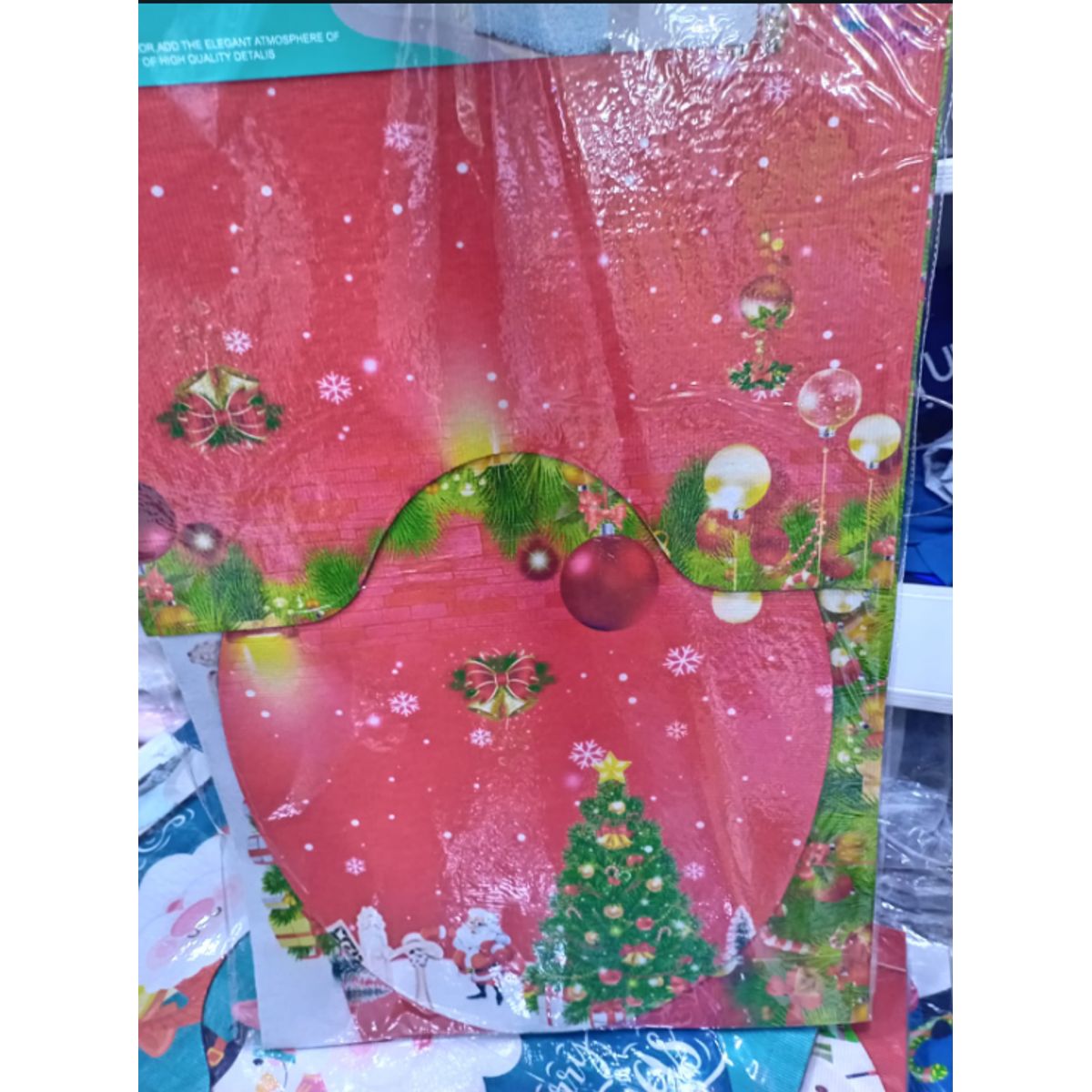 GENERICO - Juego de alfombras de baño de Navidad de 3 piezas