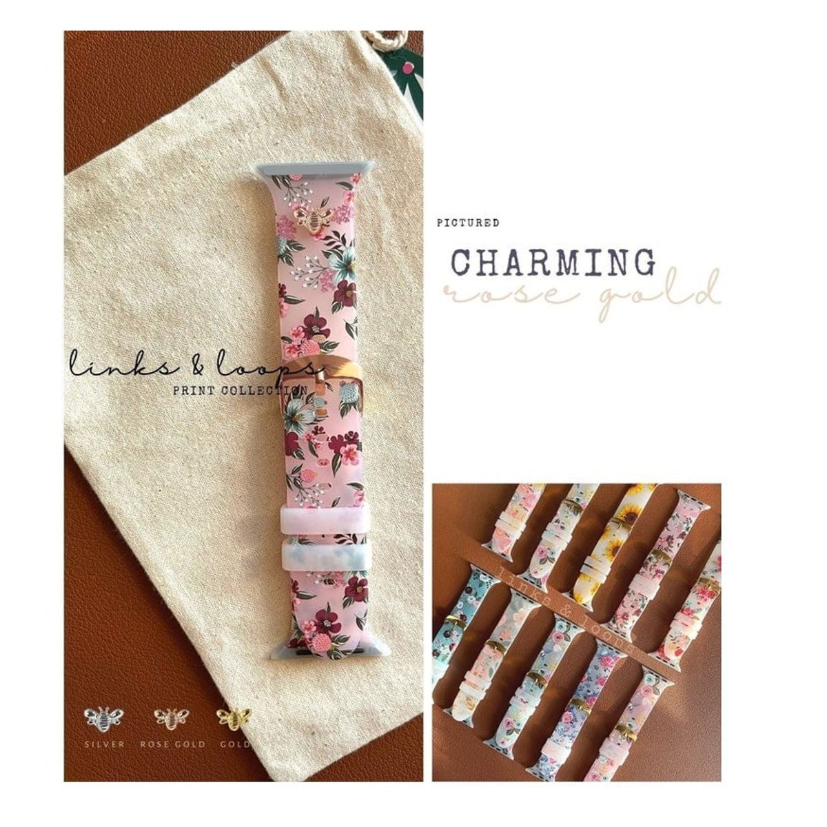 GENERICO - Correa Para Applewatch Y Watch Flower 38-40-41mm Charming