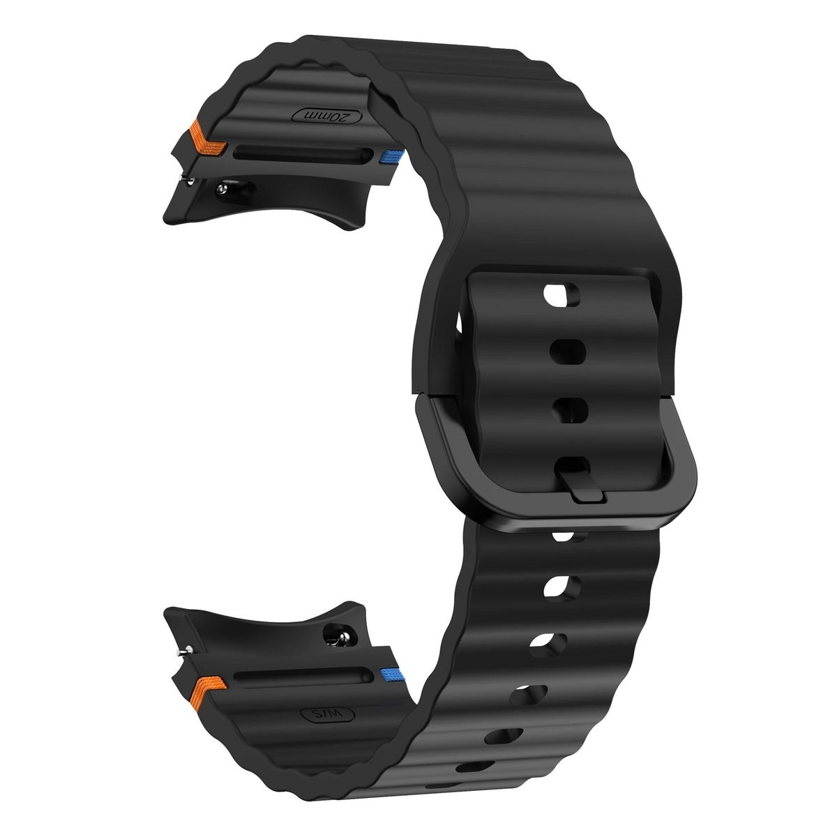 GENERICO - Correa Silicona Sport para SAMSUNG WATCH 5 - 5 PRO - Negro