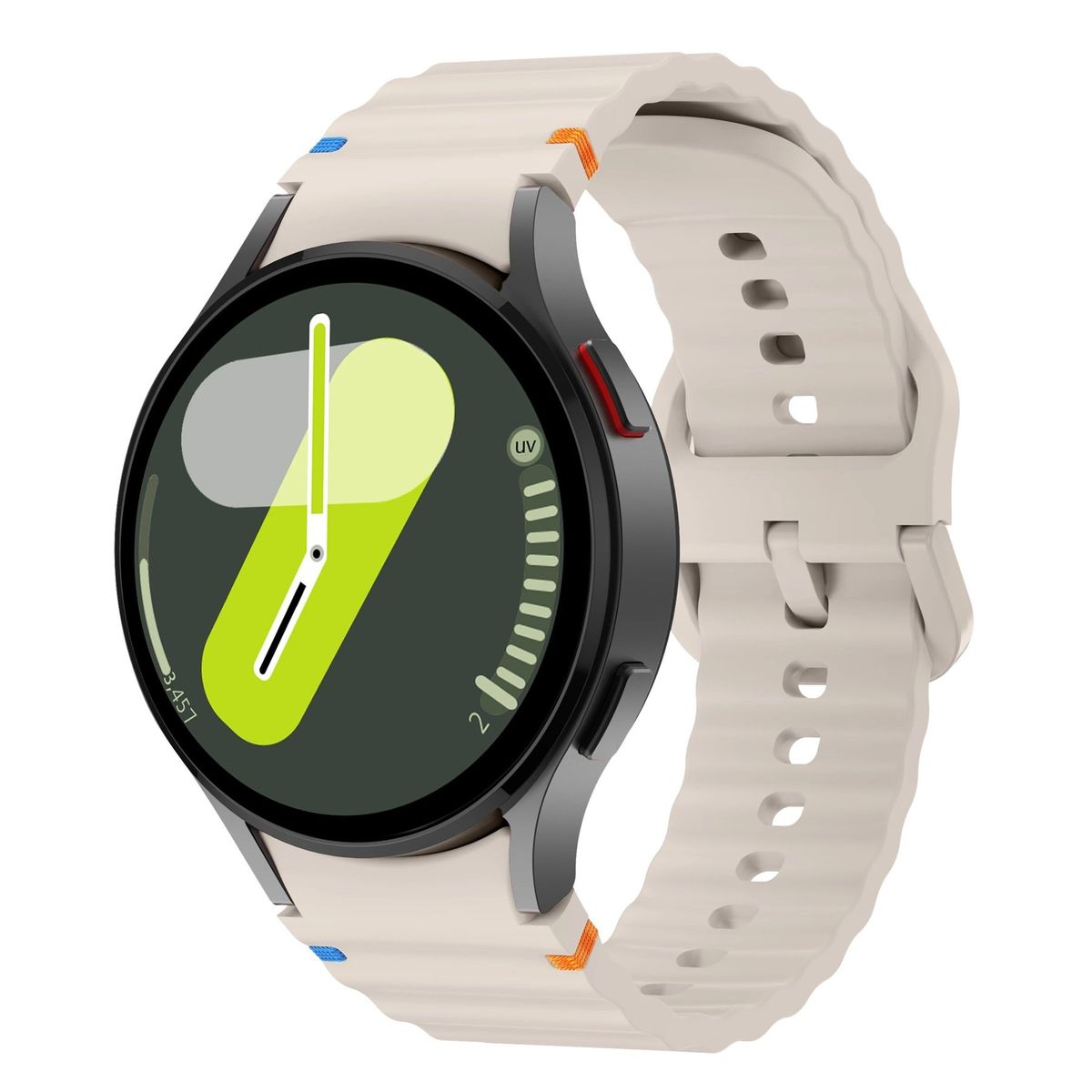GENERICO - Correa Silicona Sport para SAMSUNG WATCH 4 - 4 CLASSIC - Beige