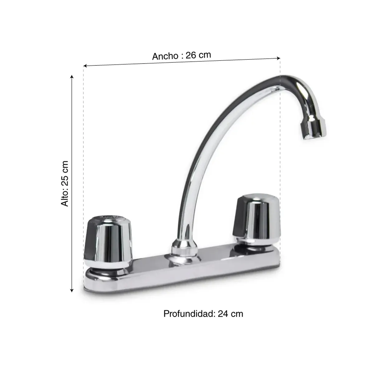 ITALGRIF - Mezcladora tipo Ganso para Cocina en Bronce Cromado