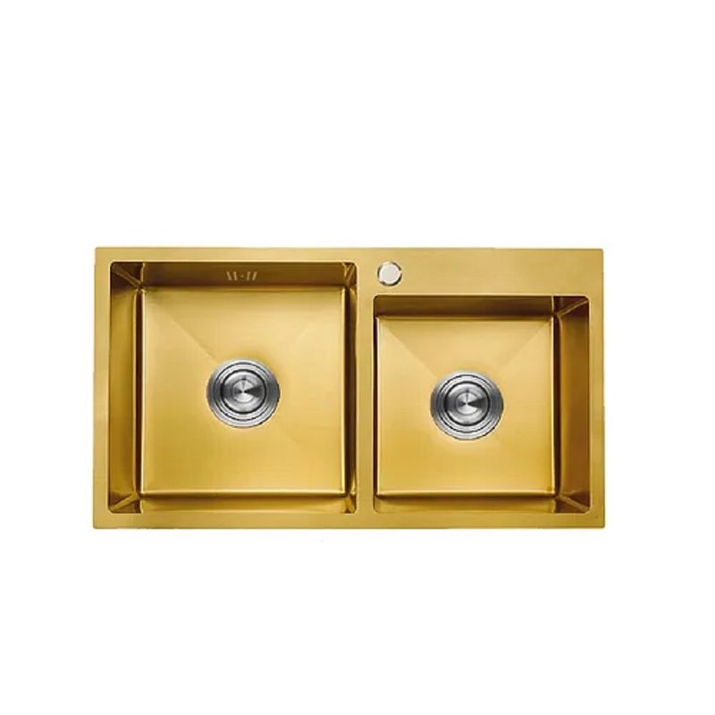 XM - LAVADERO DE COCINA  DORADO 2POZAS UD07-8245