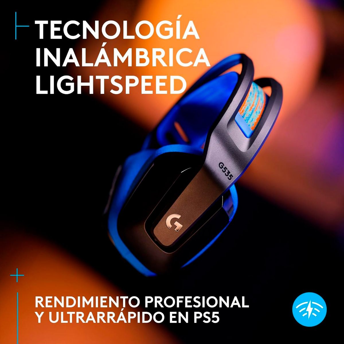LOGITECH - Audifono Gamer CMicrof Logitech G535 Lightspeed Ps5Ps4Pc Wireless