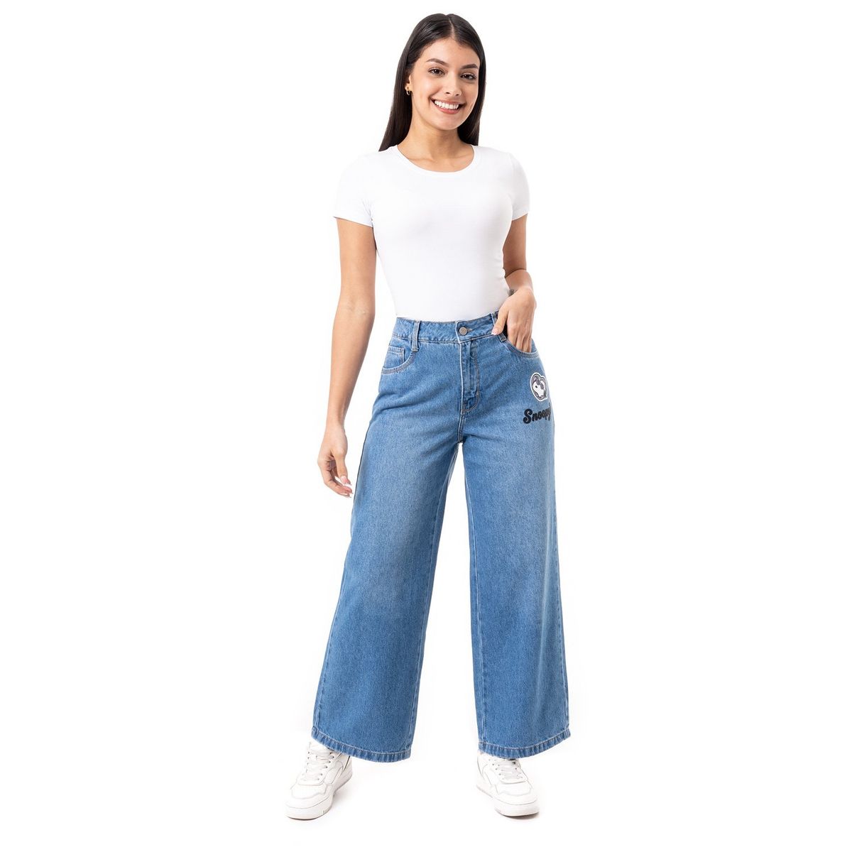 PIONIER - Pantalon Denim Mujer Londra-Snoopy Pionier