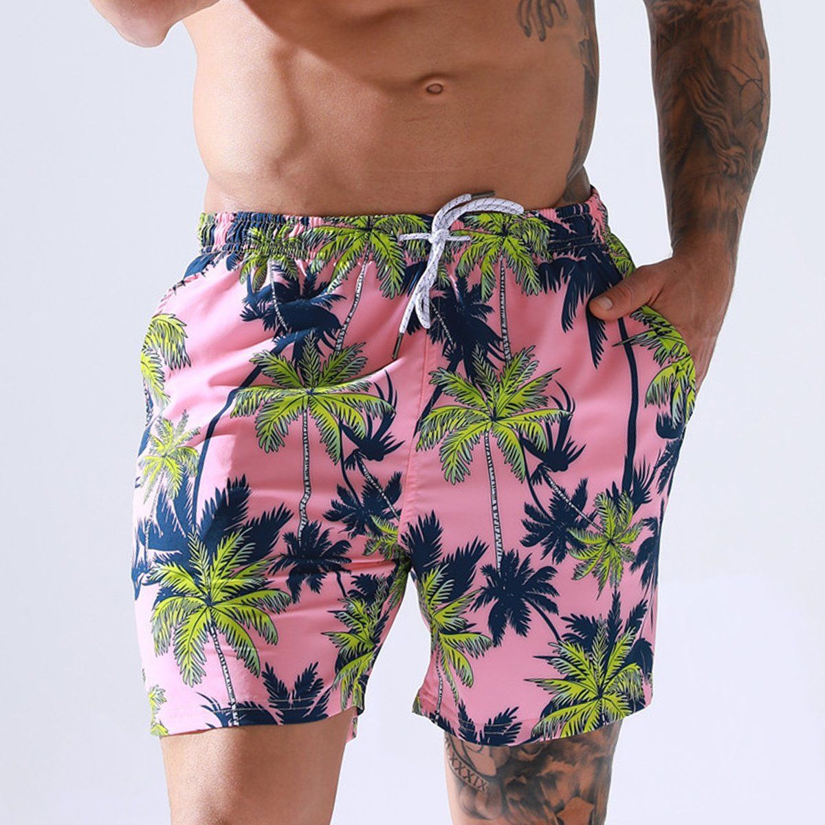 ZIMRAHYG - Pantalones Cortos Playa Casual De Secado Rápido Para Hombre