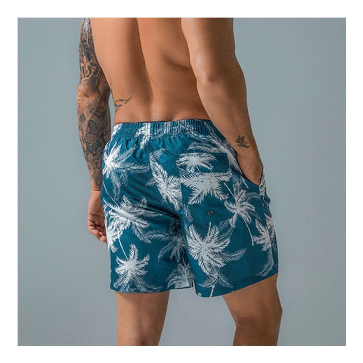 ZIMRAHYG - Pantalones Cortos Playa Casual De Secado Rápido Para Hombre