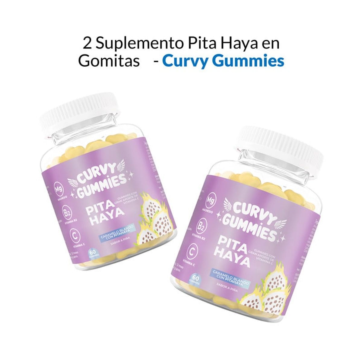 GENERICO - 2 Curvy Pitahaya en Gomitas 60 Gomitas cu