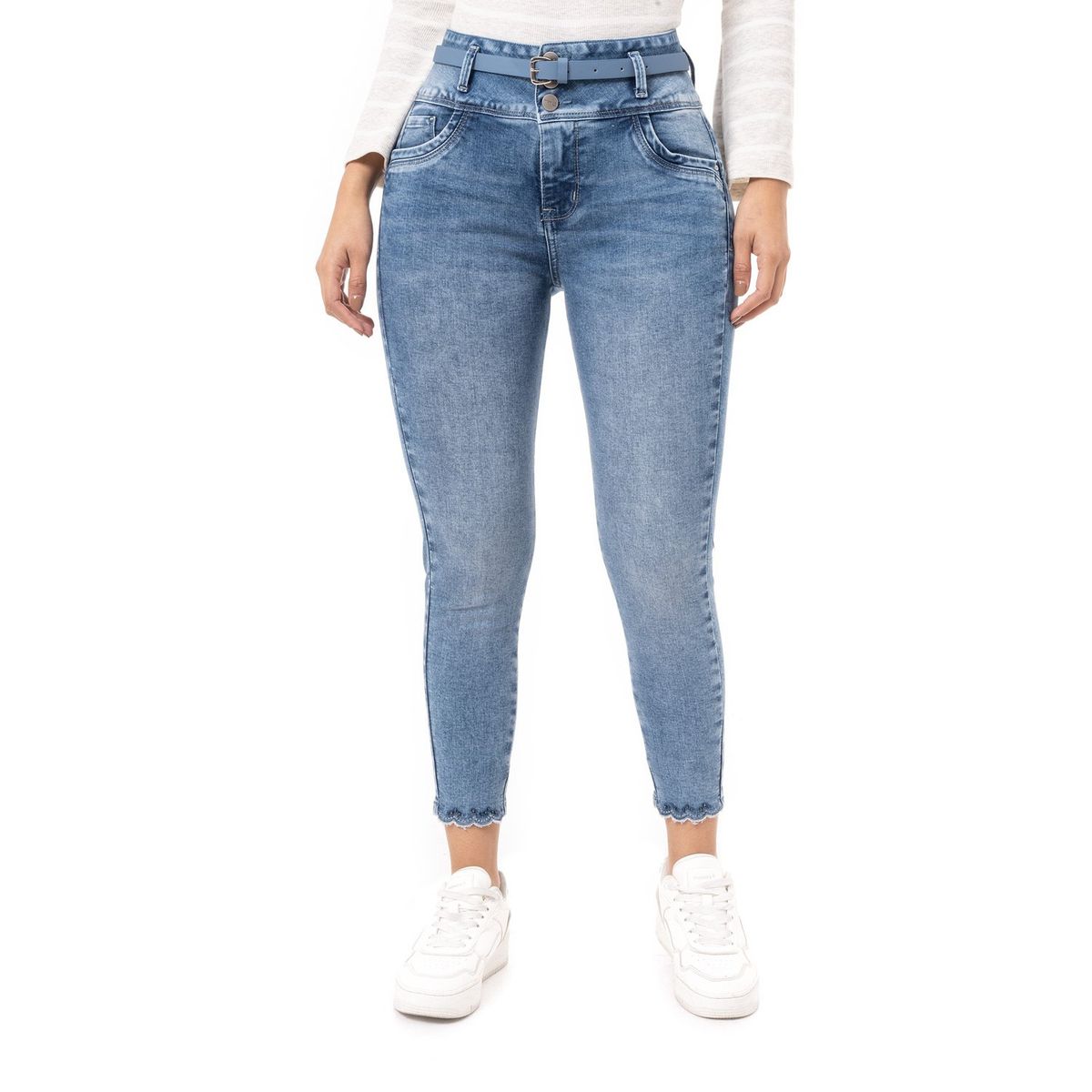 PIONIER - Pantalon Denim Stretch Mujer Aynih Pionier
