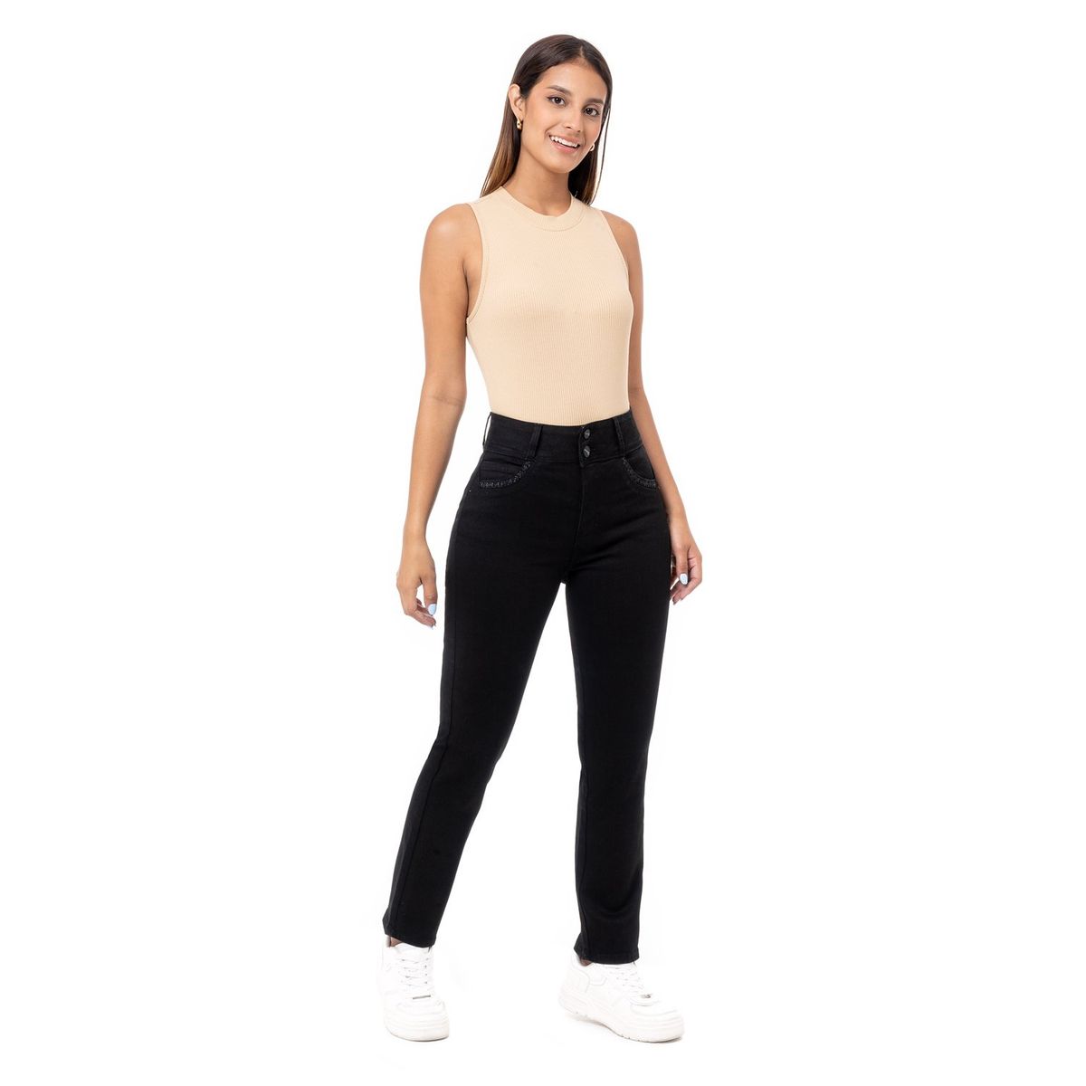 PIONIER - Pantalon Denim Stretch Mujer Attnes Pionier