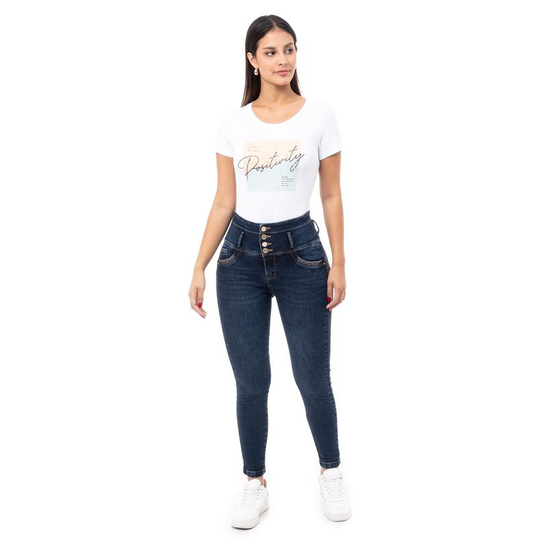 PIONIER - Pantalon Denim Stretch Mujer Amaliah Pionier