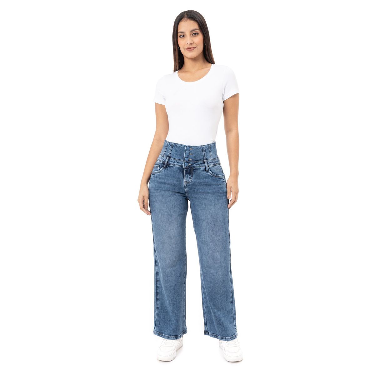 PIONIER - Pantalon Denim Stretch Mujer Aknela Pionier
