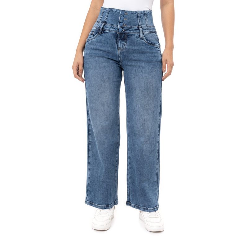 PIONIER - Pantalon Denim Stretch Mujer Aknela Pionier