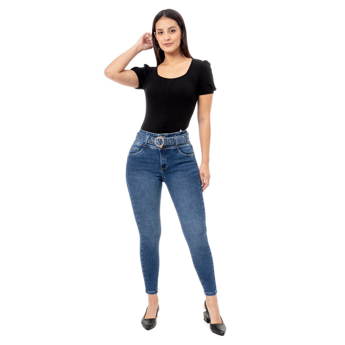 PIONIER - Pantalon Denim Stretch Mujer Akam Pionier
