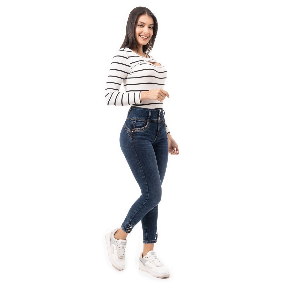 PIONIER - Pantalon Denim Stretch Mujer Ainarah Pionier