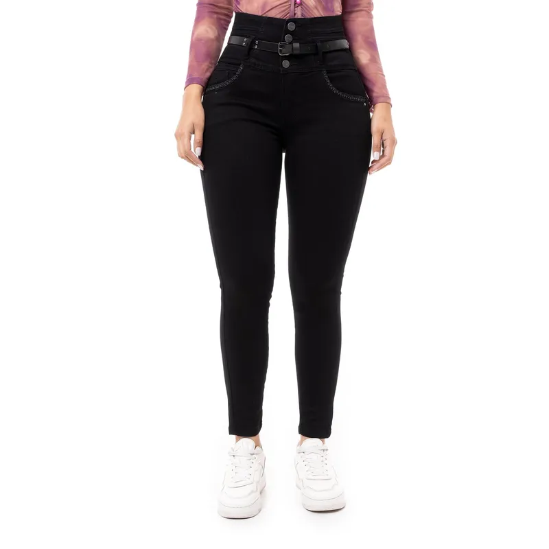 PIONIER - Pantalon Denim Stretch Mujer Aikoh Pionier