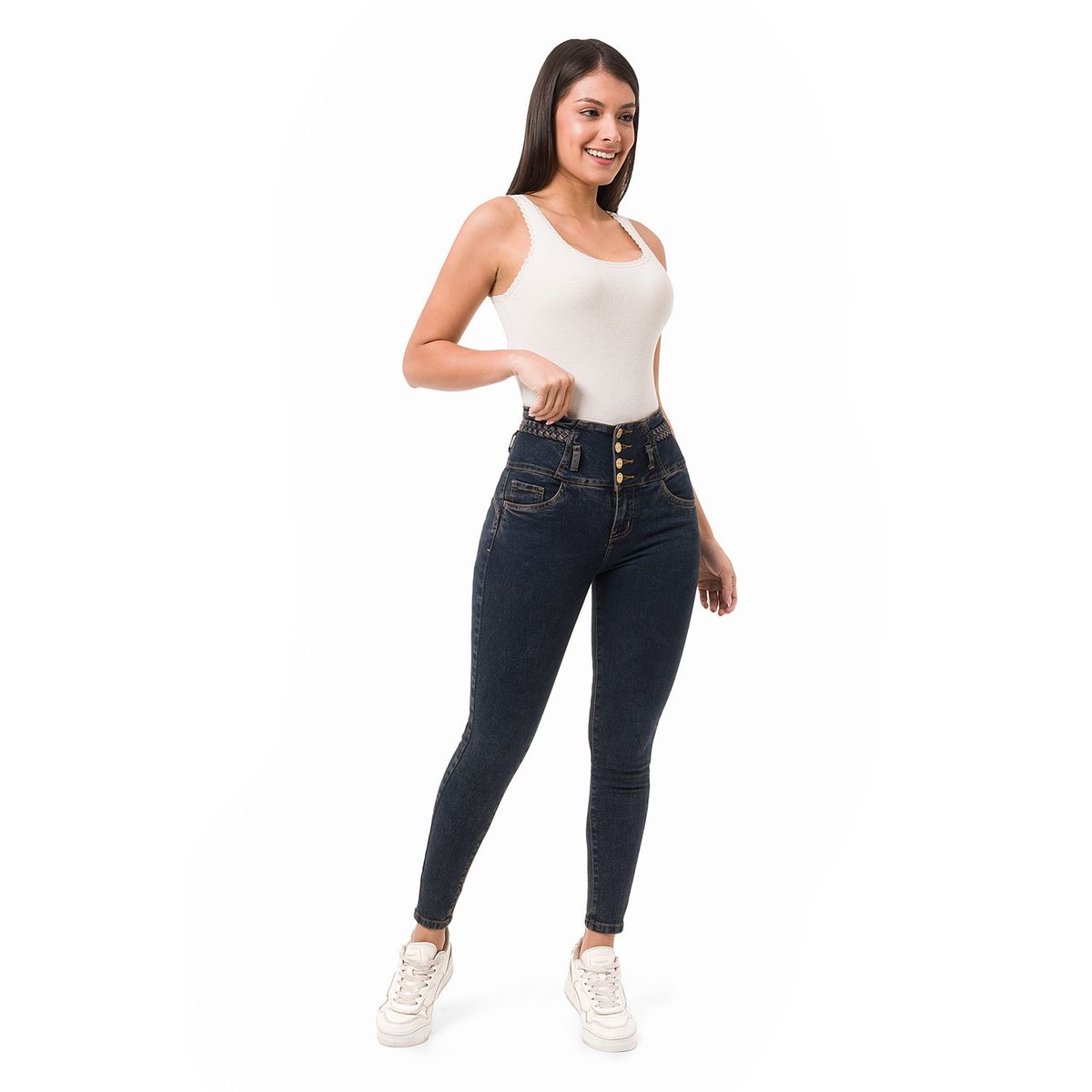FITS ME - Pantalon Denim Stretch Mujer Khalis Fits Me
