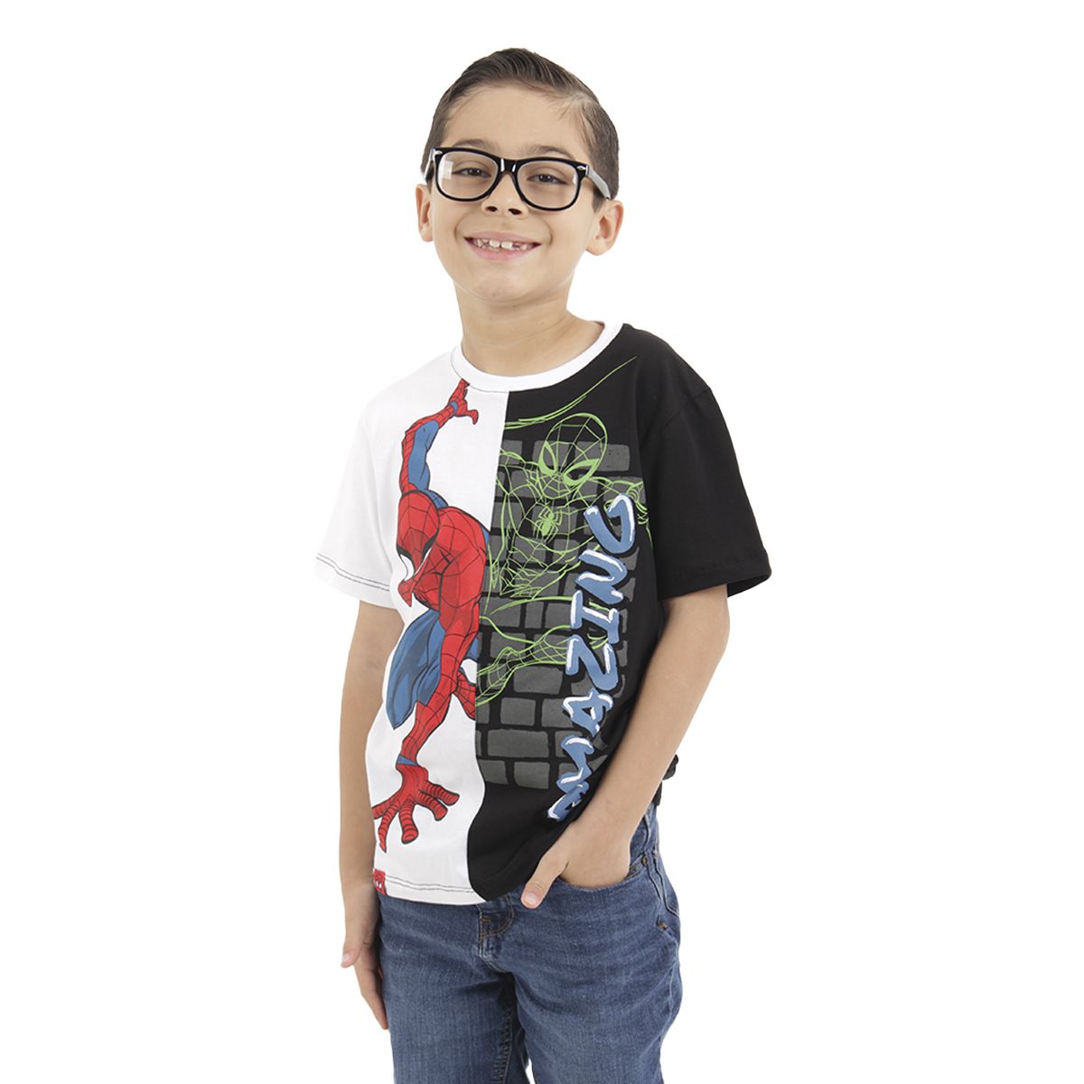 MARVEL - POLO MODA MC SPIDERMAN NEGRO