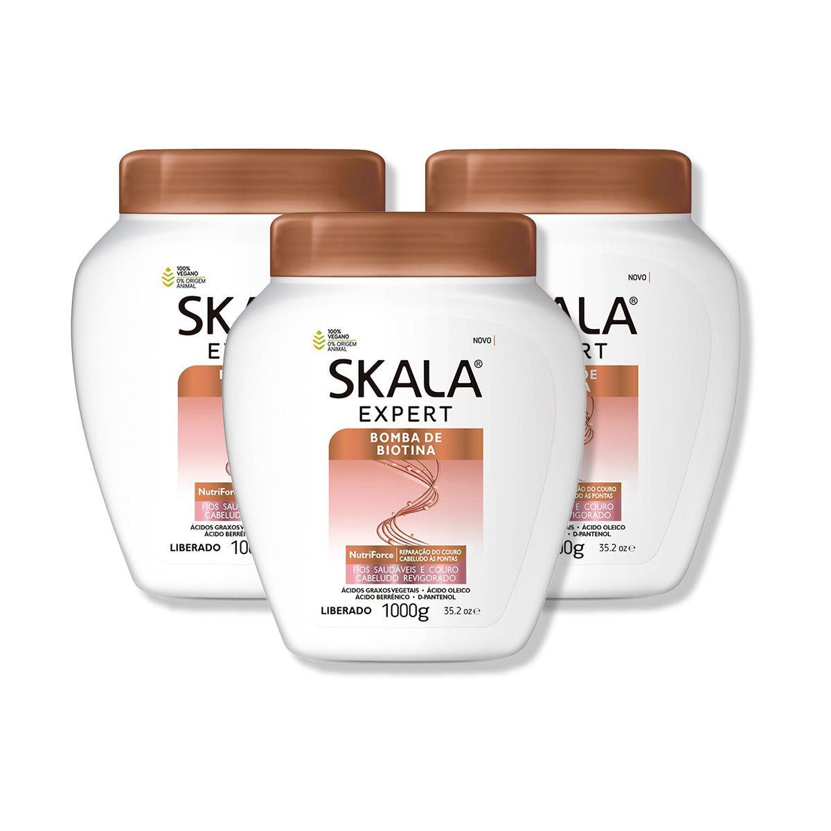 SKALA - CREMA DE TRATAMIENTO CAPILAR BOMBA BIOTINA CURL GIRL VEGANA 1000G - SKALA 3 UNID